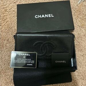 CHANEL Classic Black Leather Wallet